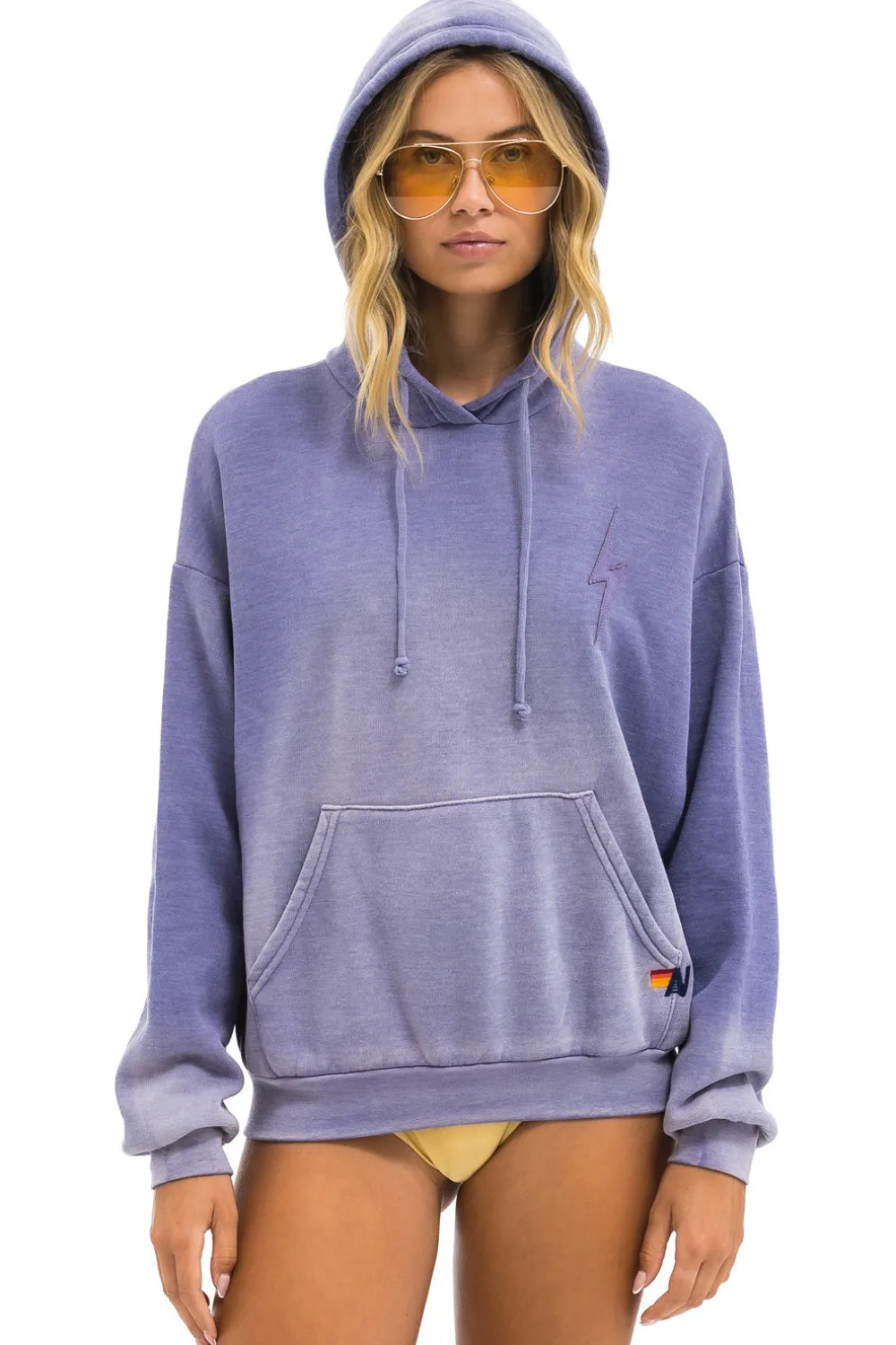 Hoodies | Hoodies | Aviator Nation BOLT STITCH 2 RELAXED PULLOVER HOODIE - FADED GRAPE FADEDGRAPE