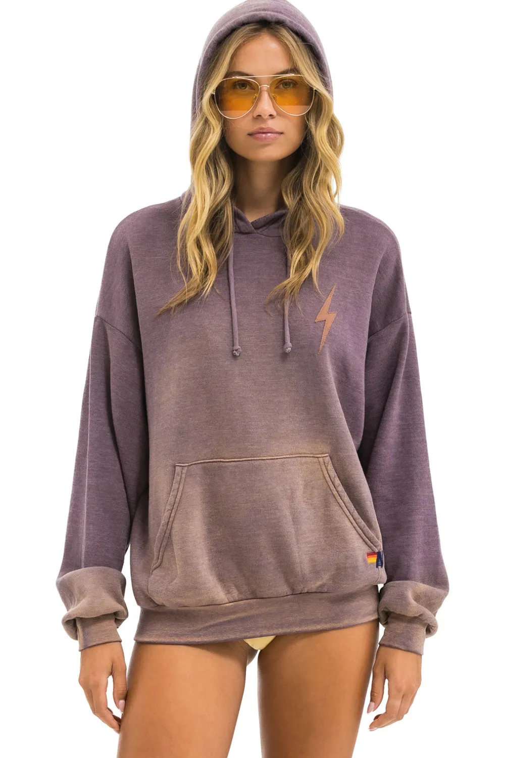 Hoodies | Hoodies | Aviator Nation BOLT STITCH 2 RELAXED PULLOVER HOODIE - FADED MOCHA FADEDMOCHA