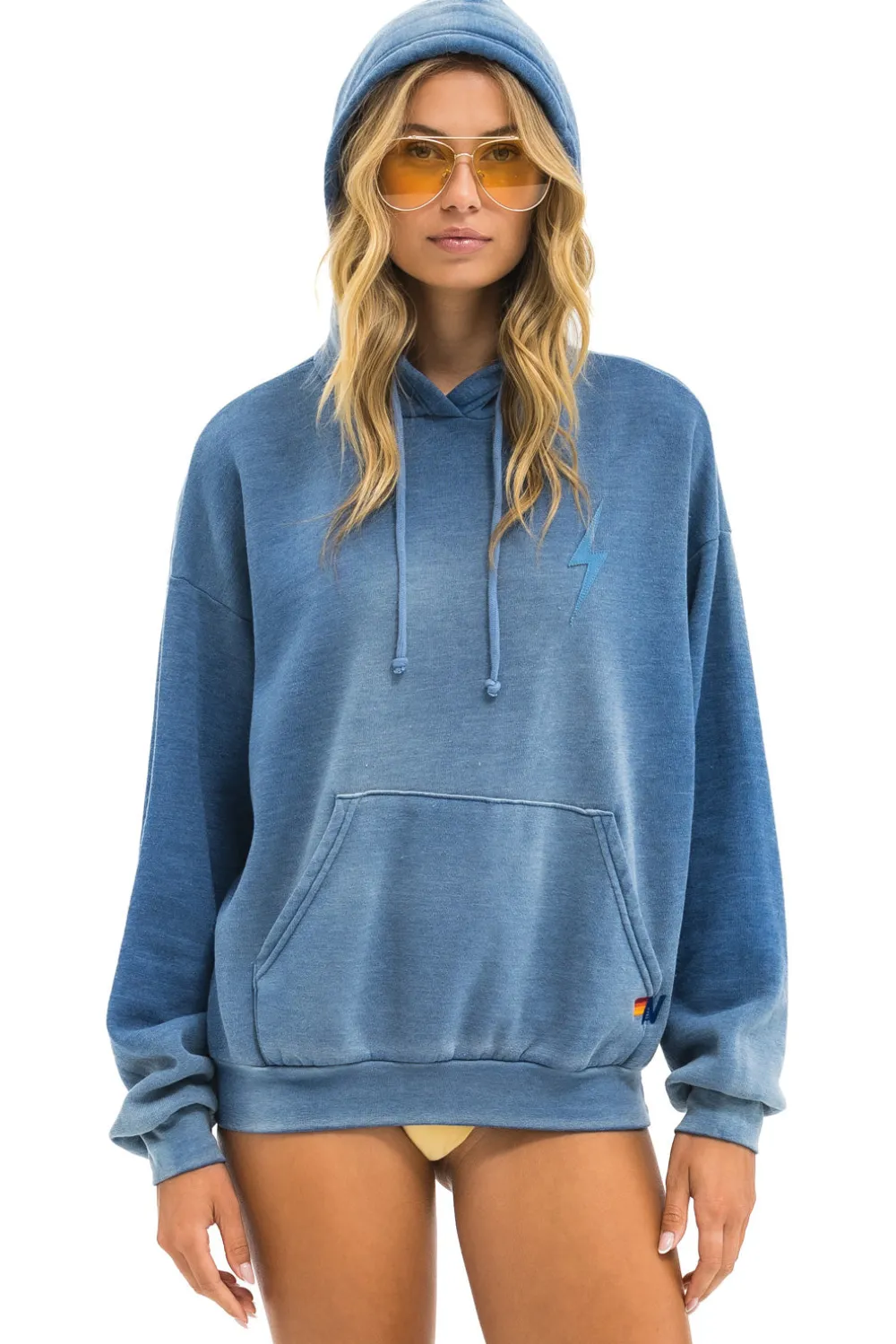 Hoodies | Hoodies | Aviator Nation BOLT STITCH 2 RELAXED PULLOVER HOODIE - FADED WATER FADEDWATER