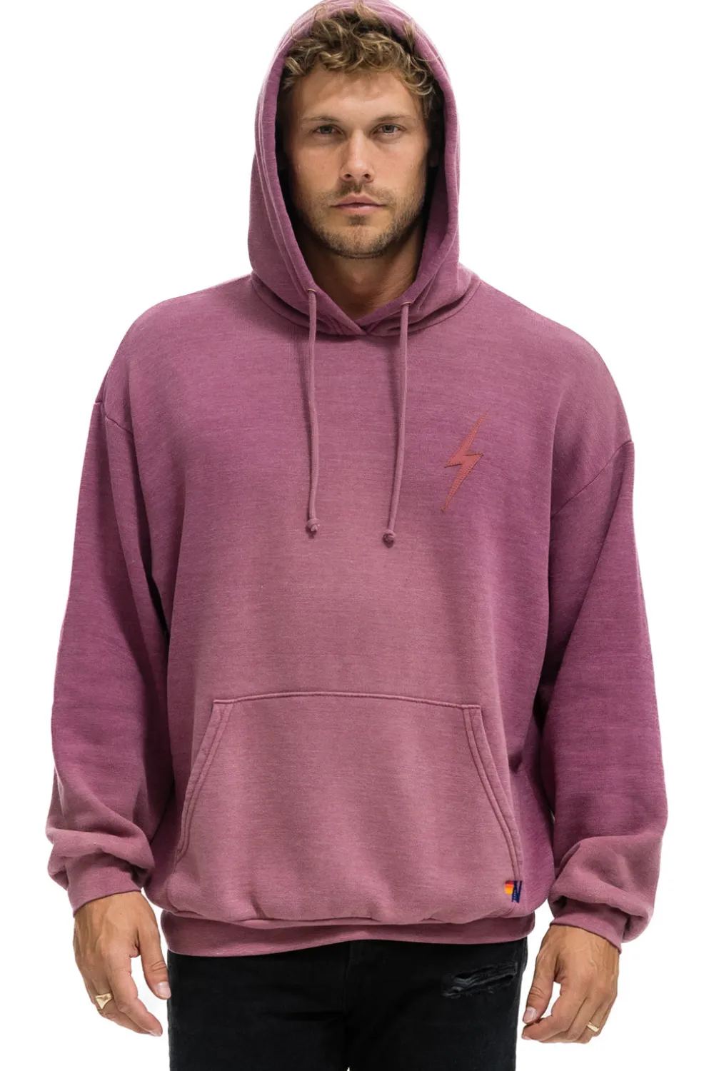 Hoodies | Hoodies | Aviator Nation BOLT STITCH 2 RELAXED PULLOVER HOODIE - FADED BERRY FADEDBERRY