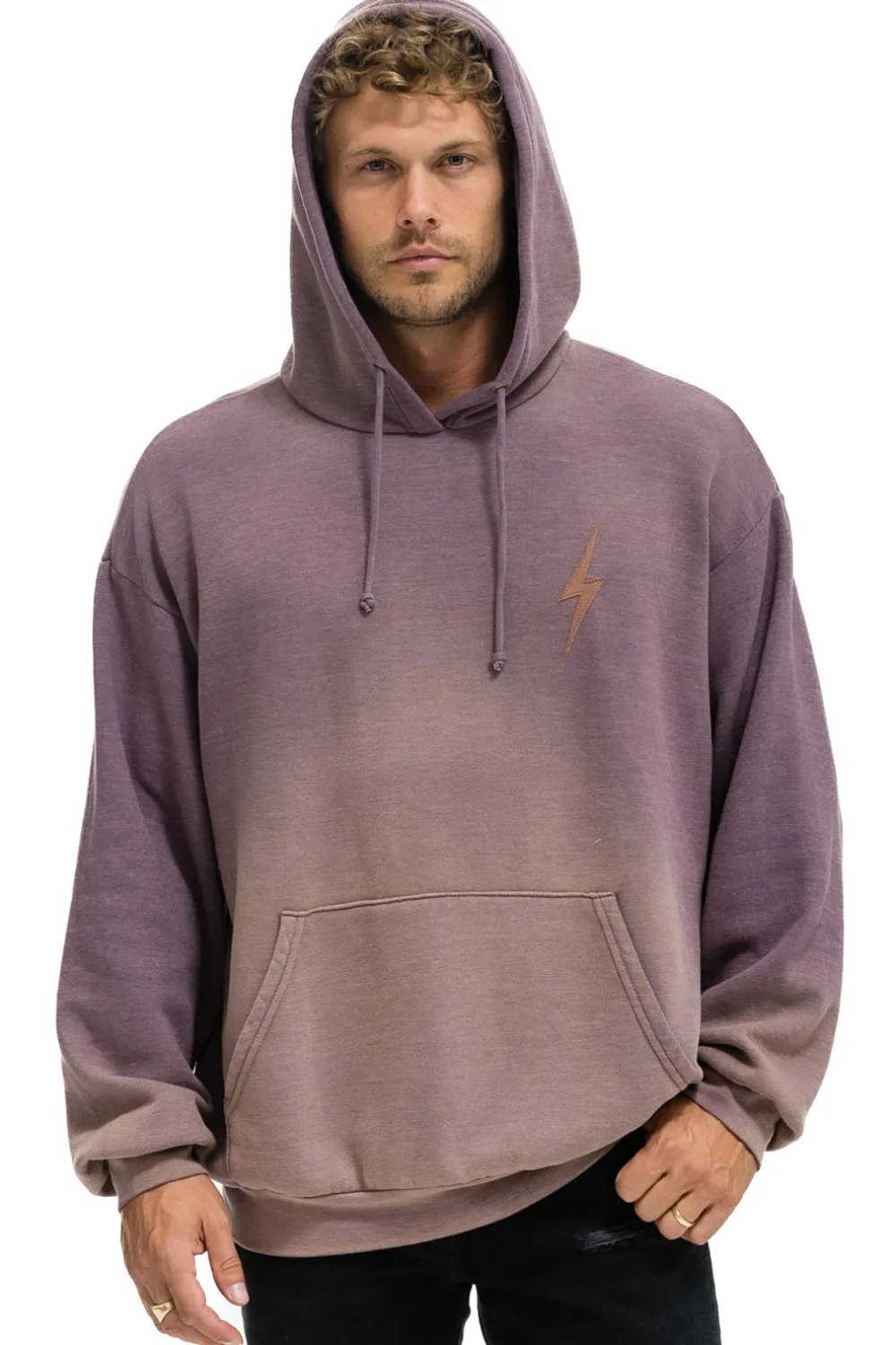 Hoodies | Hoodies | Aviator Nation BOLT STITCH 2 RELAXED PULLOVER HOODIE - FADED MOCHA FADEDMOCHA