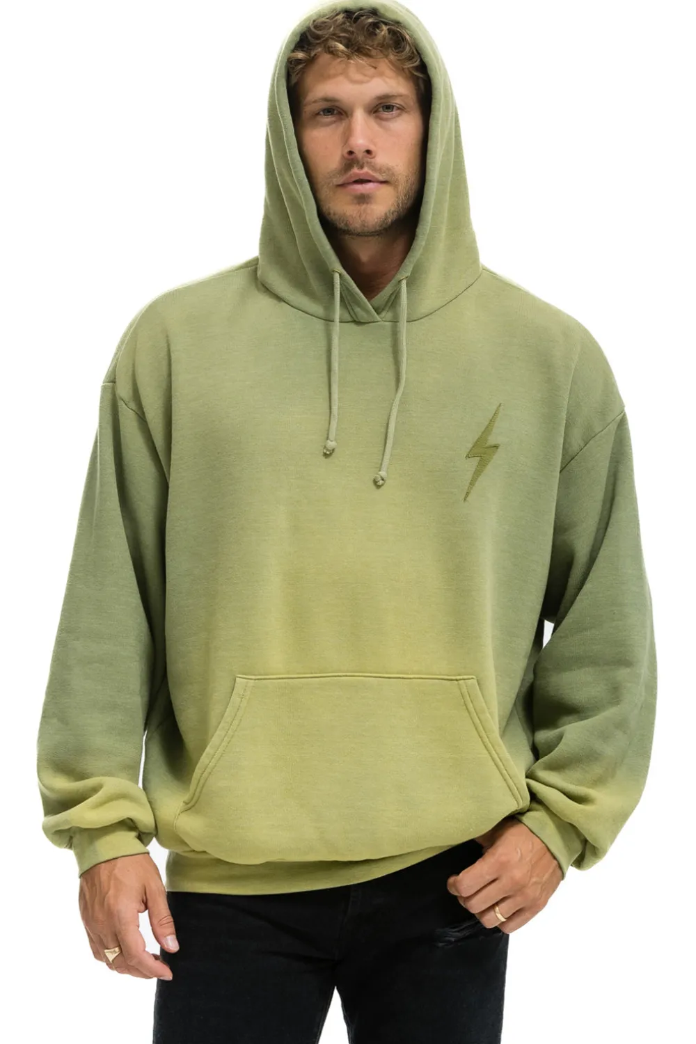 Hoodies | Hoodies | Aviator Nation BOLT STITCH 2 RELAXED PULLOVER HOODIE - FADED ARMY FADEDARMY