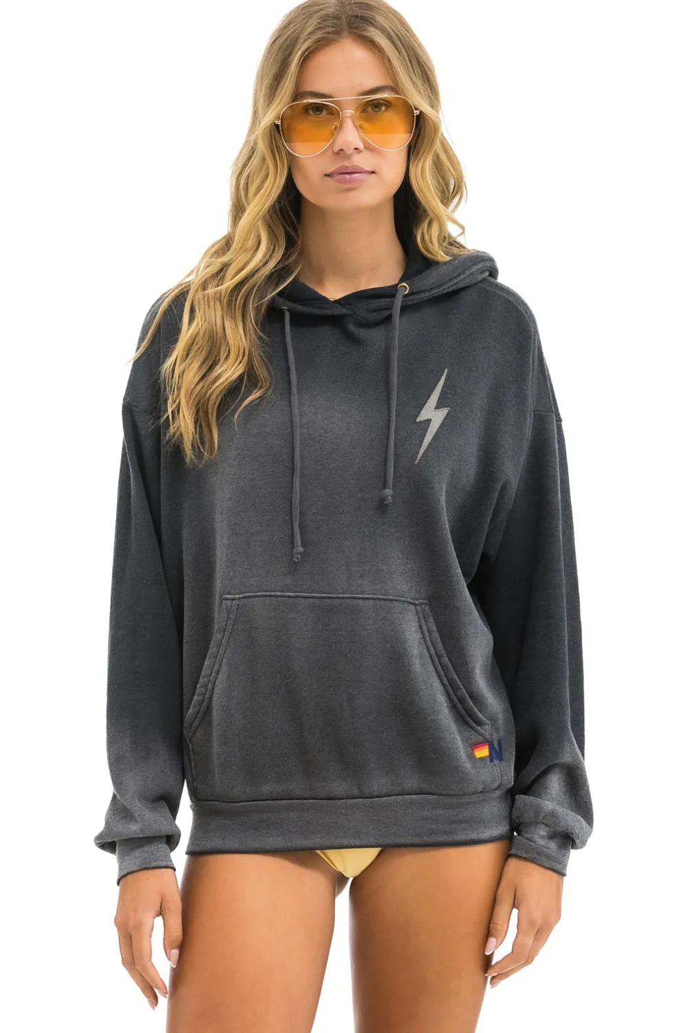 Hoodies | Hoodies | Aviator Nation BOLT STITCH 2 RELAXED PULLOVER HOODIE - FADED SMOKE FADEDSMOKE