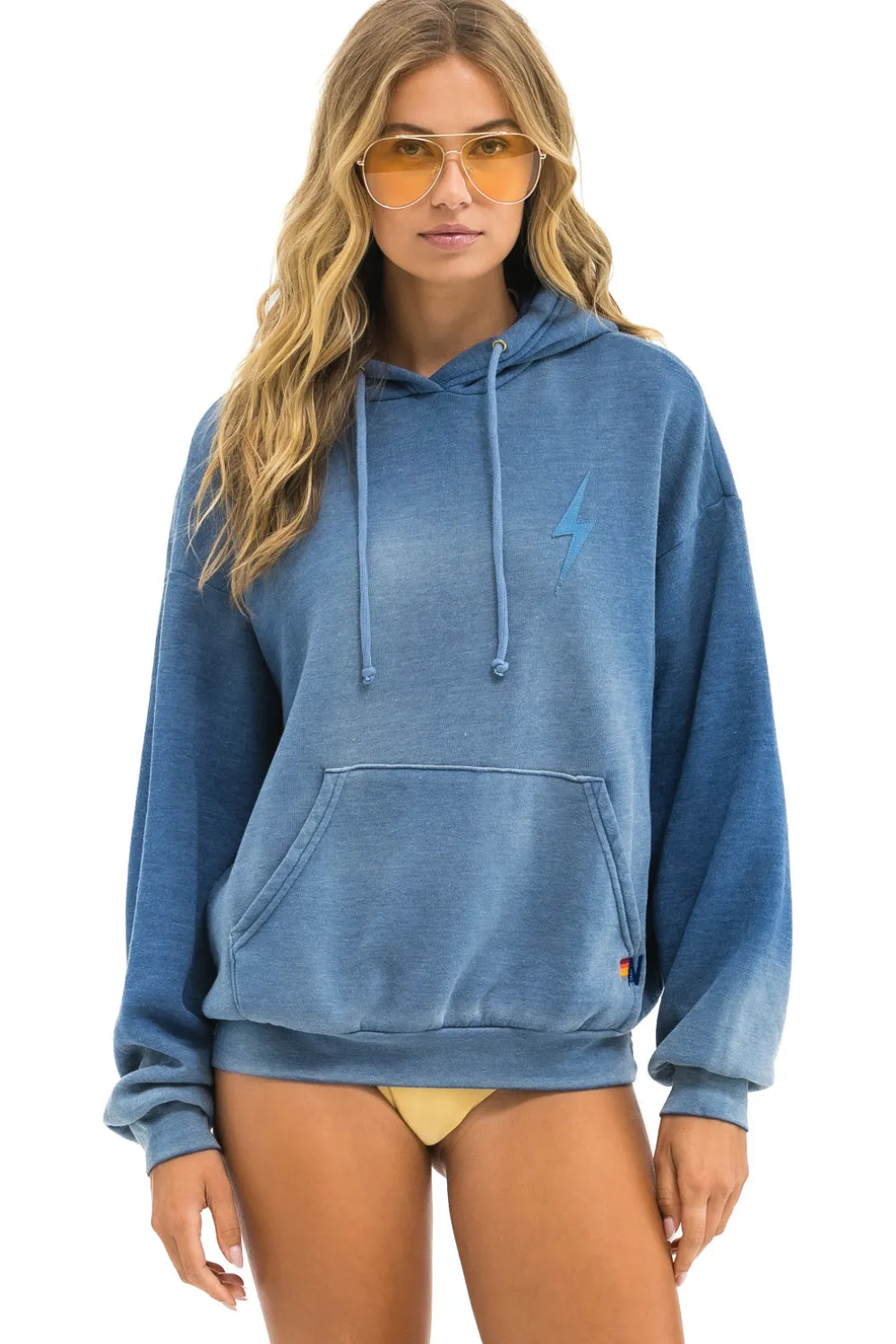Hoodies | Hoodies | Aviator Nation BOLT STITCH 2 RELAXED PULLOVER HOODIE - FADED WATER FADEDWATER