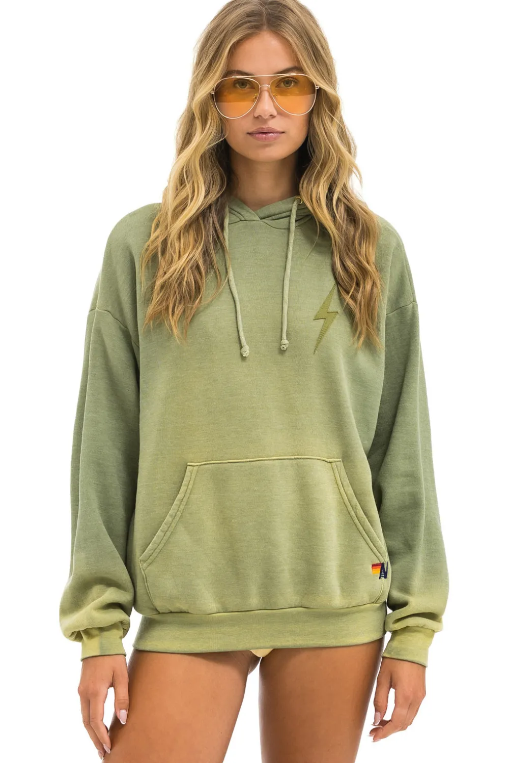Hoodies | Hoodies | Aviator Nation BOLT STITCH 2 RELAXED PULLOVER HOODIE - FADED ARMY FADEDARMY