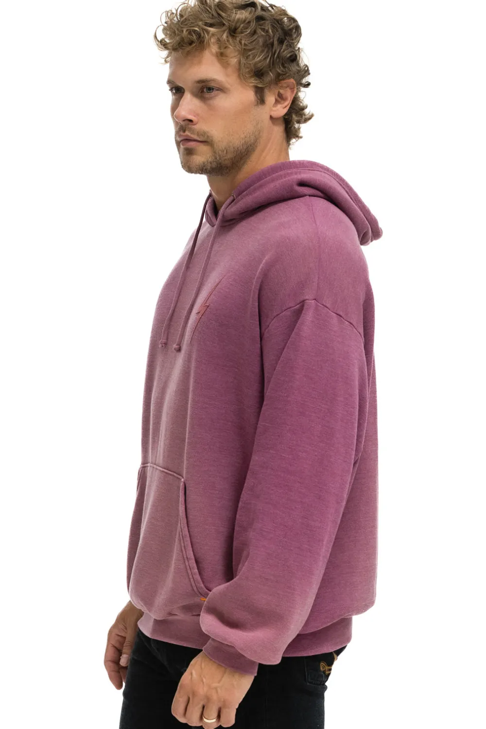 Hoodies | Hoodies | Aviator Nation BOLT STITCH 2 RELAXED PULLOVER HOODIE - FADED BERRY FADEDBERRY