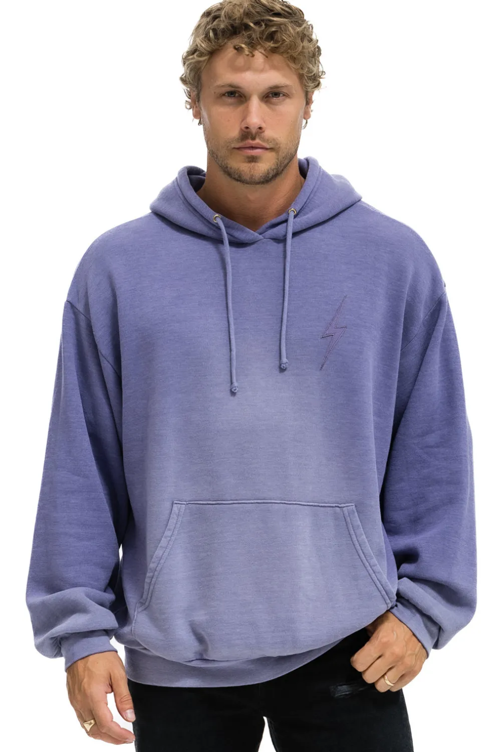 Hoodies | Hoodies | Aviator Nation BOLT STITCH 2 RELAXED PULLOVER HOODIE - FADED GRAPE FADEDGRAPE