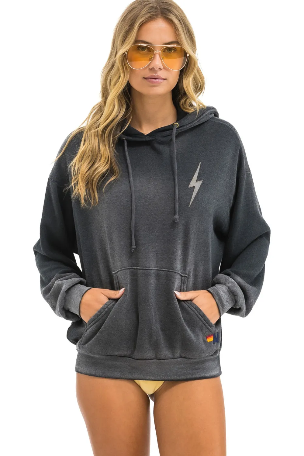 Hoodies | Hoodies | Aviator Nation BOLT STITCH 2 RELAXED PULLOVER HOODIE - FADED SMOKE FADEDSMOKE