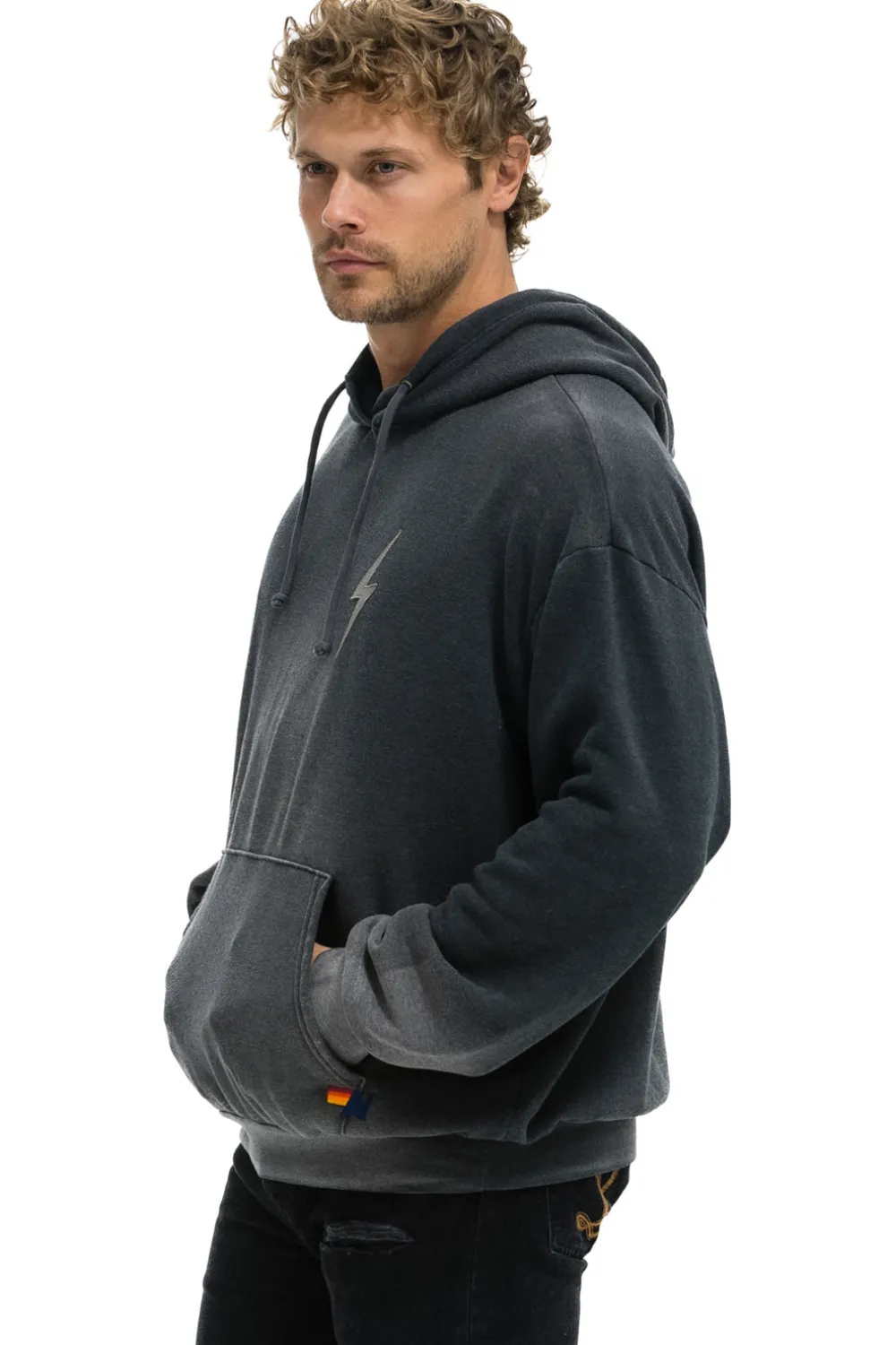 Hoodies | Hoodies | Aviator Nation BOLT STITCH 2 RELAXED PULLOVER HOODIE - FADED SMOKE FADEDSMOKE