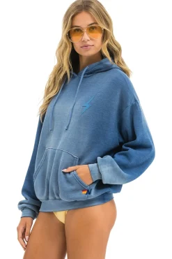 Hoodies | Hoodies | Aviator Nation BOLT STITCH 2 RELAXED PULLOVER HOODIE - FADED WATER FADEDWATER