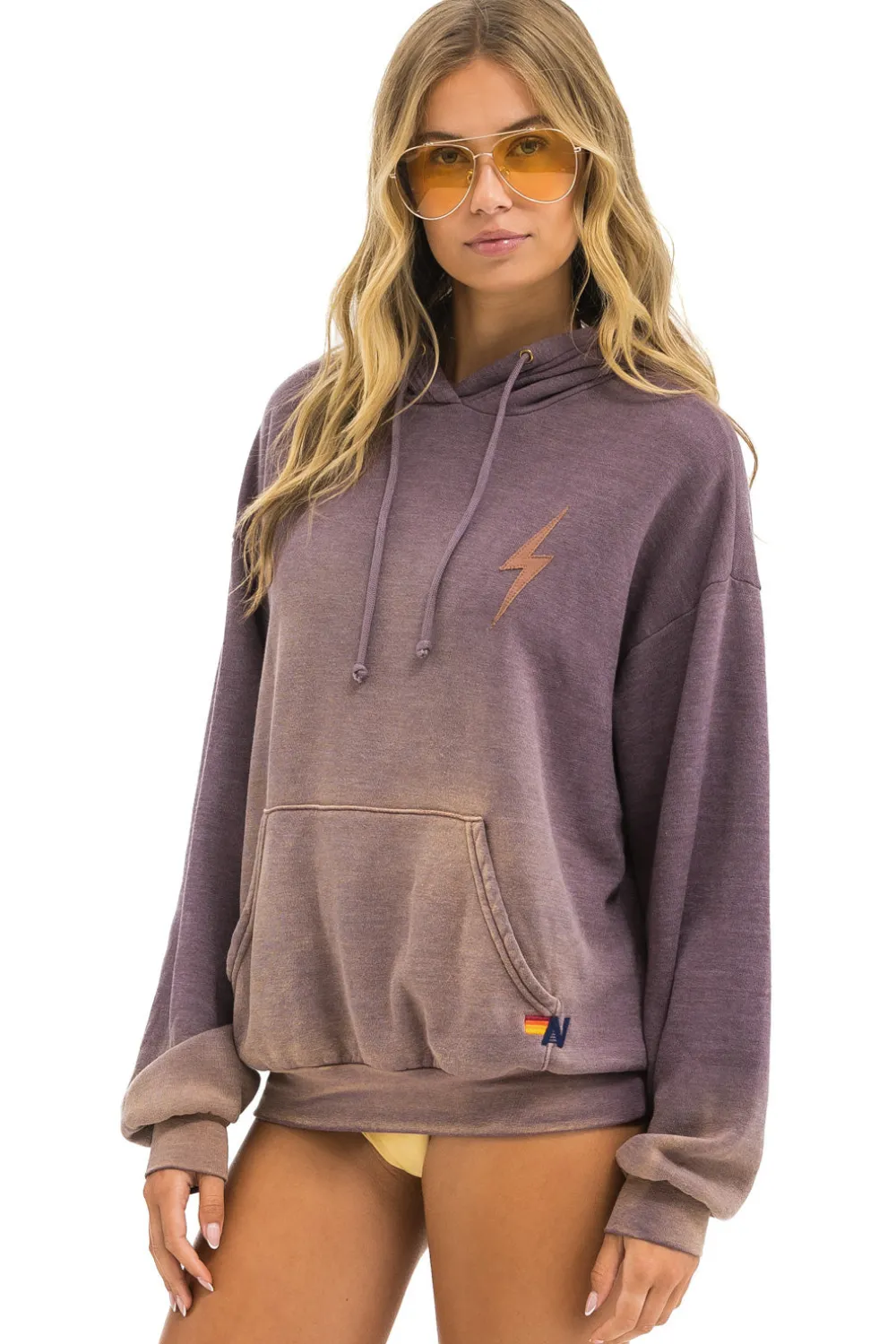 Hoodies | Hoodies | Aviator Nation BOLT STITCH 2 RELAXED PULLOVER HOODIE - FADED MOCHA FADEDMOCHA