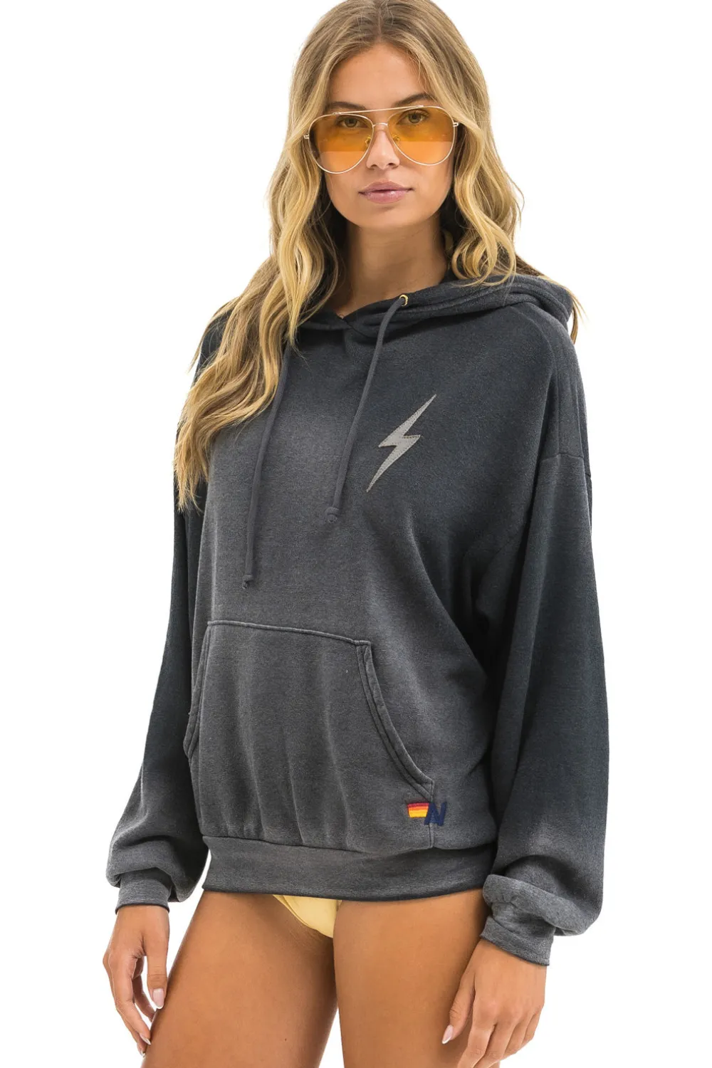 Hoodies | Hoodies | Aviator Nation BOLT STITCH 2 RELAXED PULLOVER HOODIE - FADED SMOKE FADEDSMOKE