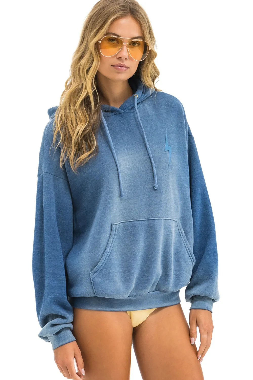Hoodies | Hoodies | Aviator Nation BOLT STITCH 2 RELAXED PULLOVER HOODIE - FADED WATER FADEDWATER