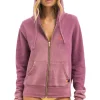 Hoodies | Hoodies | Aviator Nation BOLT STITCH 2 ZIP HOODIE - FADED BERRY FADEDBERRY