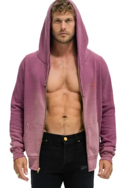 Hoodies | Hoodies | Aviator Nation BOLT STITCH 2 ZIP HOODIE - FADED BERRY FADEDBERRY