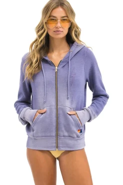 Hoodies | Hoodies | Aviator Nation BOLT STITCH 2 ZIP HOODIE - FADED GRAPE FADEDGRAPE