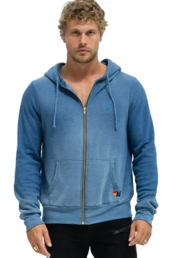Hoodies | Hoodies | Aviator Nation BOLT STITCH 2 ZIP HOODIE - FADED WATER FADEDWATER