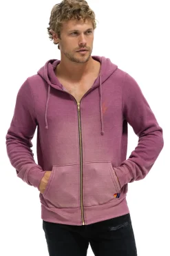 Hoodies | Hoodies | Aviator Nation BOLT STITCH 2 ZIP HOODIE - FADED BERRY FADEDBERRY