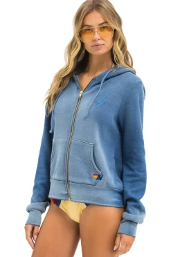 Hoodies | Hoodies | Aviator Nation BOLT STITCH 2 ZIP HOODIE - FADED WATER FADEDWATER
