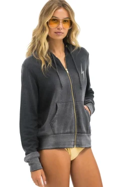 Hoodies | Hoodies | Aviator Nation BOLT STITCH 2 ZIP HOODIE - FADED SMOKE FADEDSMOKE