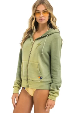 Hoodies | Hoodies | Aviator Nation BOLT STITCH 2 ZIP HOODIE - FADED ARMY FADEDARMY