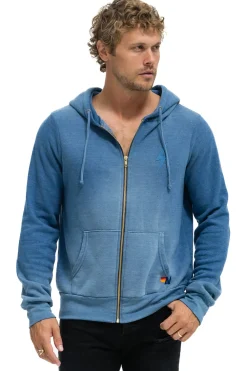 Hoodies | Hoodies | Aviator Nation BOLT STITCH 2 ZIP HOODIE - FADED WATER FADEDWATER