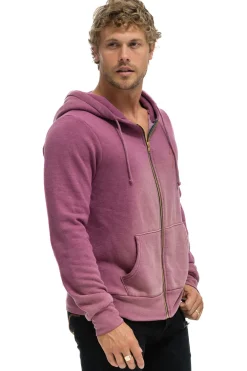 Hoodies | Hoodies | Aviator Nation BOLT STITCH 2 ZIP HOODIE - FADED BERRY FADEDBERRY