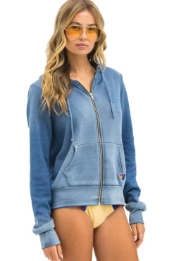 Hoodies | Hoodies | Aviator Nation BOLT STITCH 2 ZIP HOODIE - FADED WATER FADEDWATER
