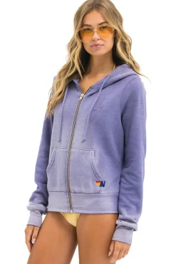 Hoodies | Hoodies | Aviator Nation BOLT STITCH 2 ZIP HOODIE - FADED GRAPE FADEDGRAPE