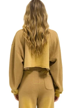 Sweatshirts | Aviator Nation BOLT STITCH CROPPED CREW SWEATSHIRT RELAXED - FADED TAN FADEDTAN