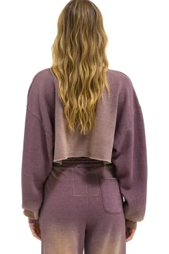 Sweatshirts | Aviator Nation BOLT STITCH CROPPED CREW SWEATSHIRT RELAXED - FADED MOCHA FADEDMOCHA