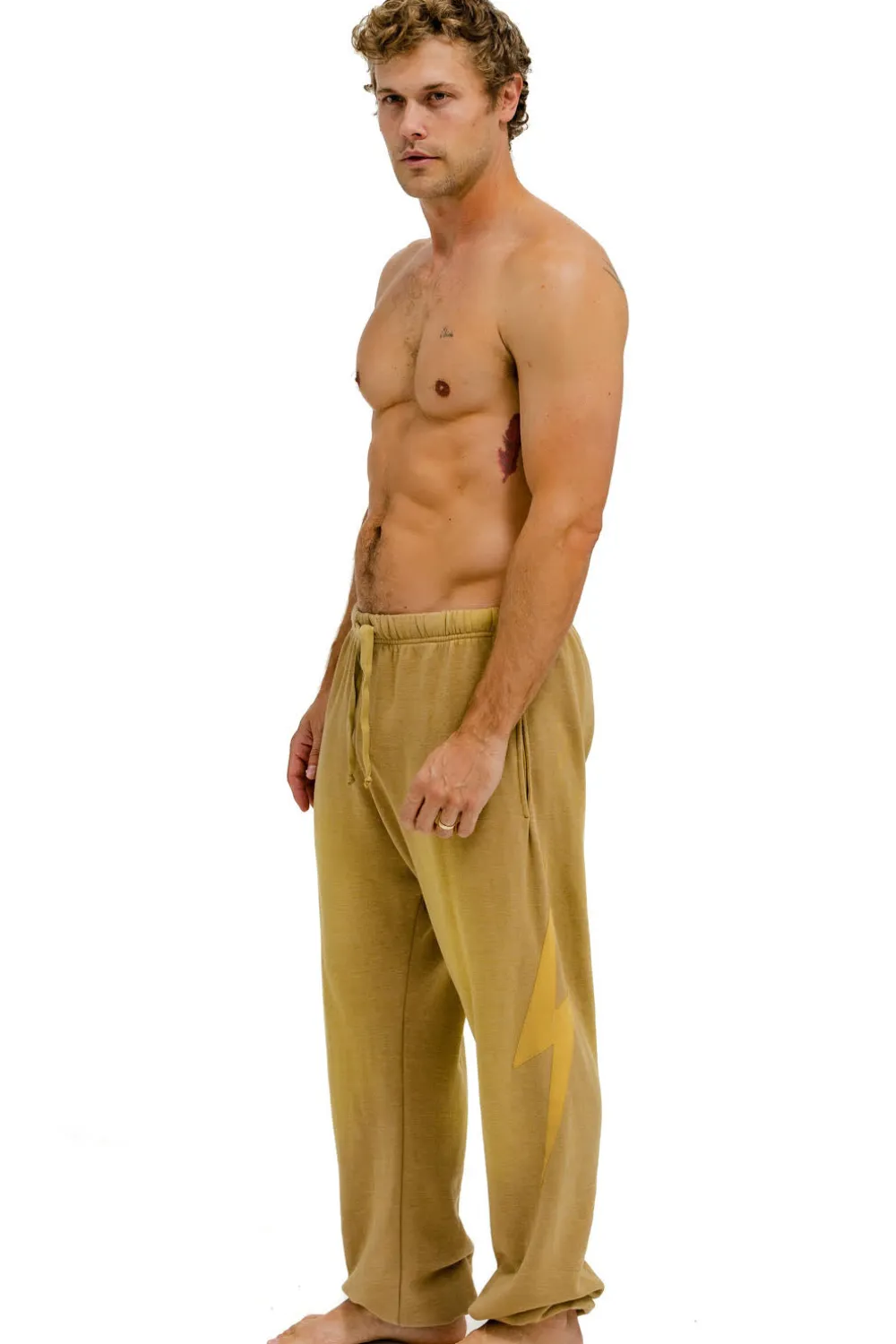 Sweatpants | Aviator Nation BOLT STITCH MENS SWEATPANTS - FADED TAN FADEDTAN