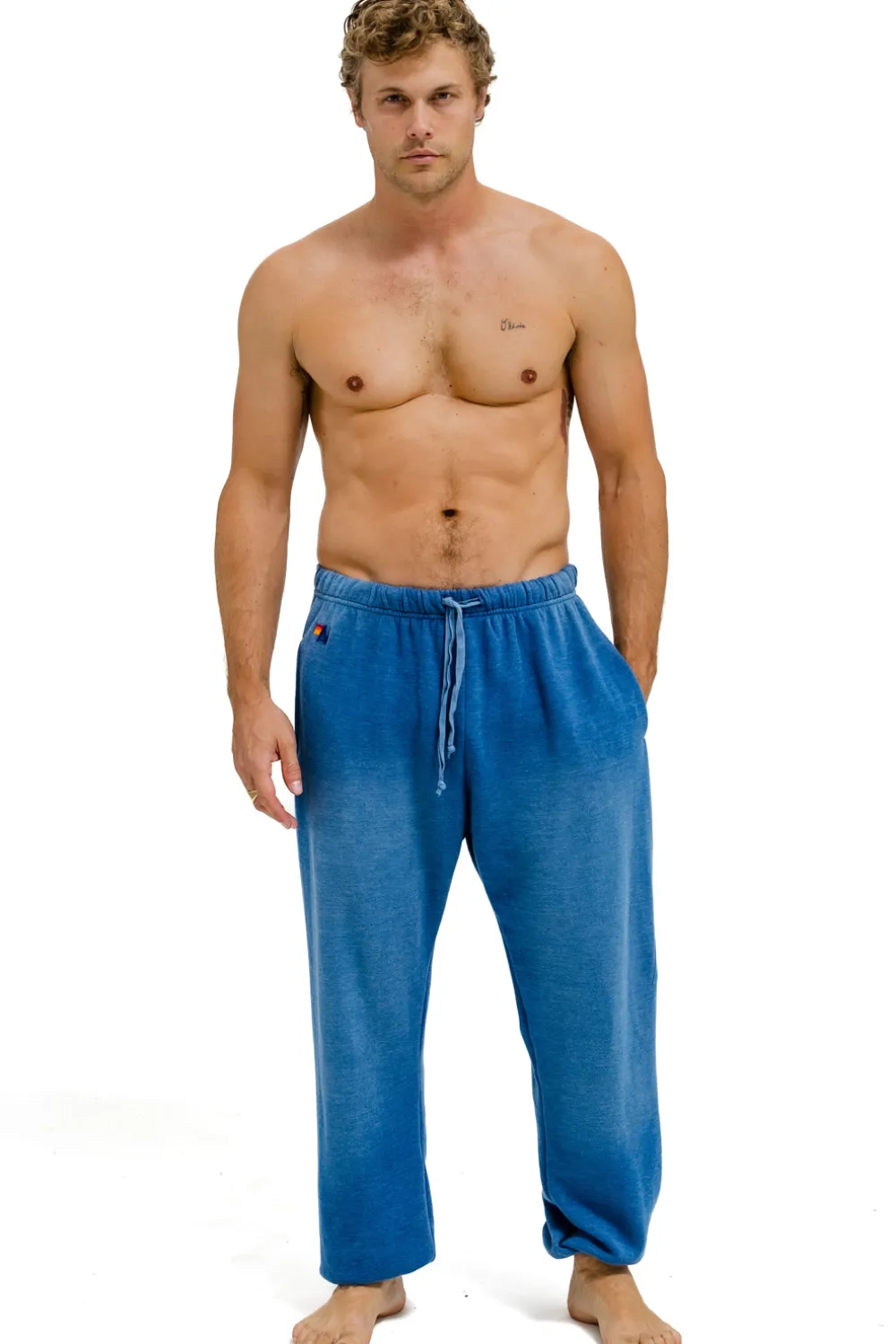 Sweatpants | Aviator Nation BOLT STITCH MENS SWEATPANTS - FADED WATER FADEDWATER