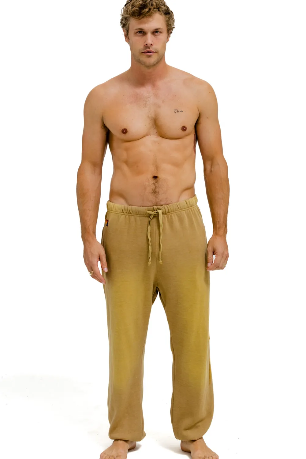 Sweatpants | Aviator Nation BOLT STITCH MENS SWEATPANTS - FADED TAN FADEDTAN