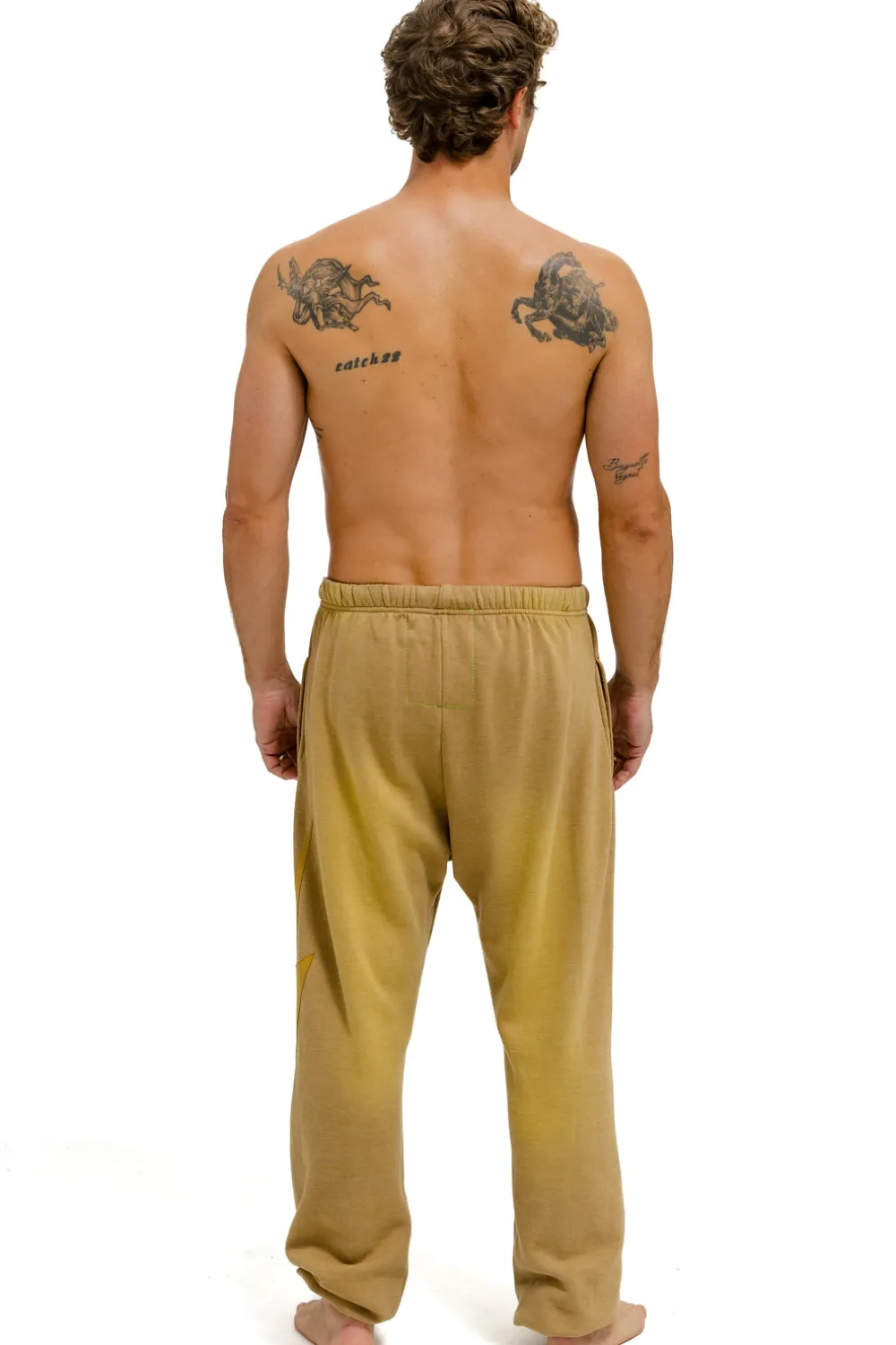 Sweatpants | Aviator Nation BOLT STITCH MENS SWEATPANTS - FADED TAN FADEDTAN