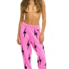 Sweatpants | Aviator Nation BOLT STITCH REPEAT SWEATPANTS - NEON PINK // BLACK NEONPINK//BLACK