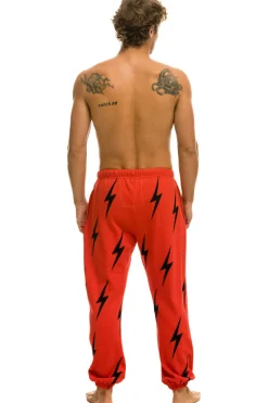Sweatpants | Aviator Nation BOLT STITCH REPEAT SWEATPANTS - RED // BLACK RED//BLACK