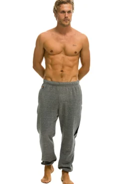 Sweatpants | Aviator Nation BOLT STITCH SWEATPANTS - HEATHER GREY // BLACK HEATHERGREY//BLACK