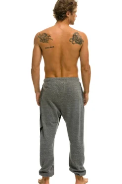 Sweatpants | Aviator Nation BOLT STITCH SWEATPANTS - HEATHER GREY // BLACK HEATHERGREY//BLACK