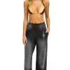 Sweatpants | Aviator Nation BOLT STITCH WIDE LEG POCKET SWEATPANTS - FADED SMOKE FADEDSMOKE