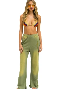 Sweatpants | Aviator Nation BOLT STITCH WIDE LEG POCKET SWEATPANTS - FADED ARMY FADEDARMY