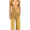 Sweatpants | Aviator Nation BOLT STITCH WIDE LEG POCKET SWEATPANTS - FADED TAN FADEDTAN