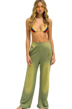 Sweatpants | Aviator Nation BOLT STITCH WIDE LEG POCKET SWEATPANTS - FADED ARMY FADEDARMY