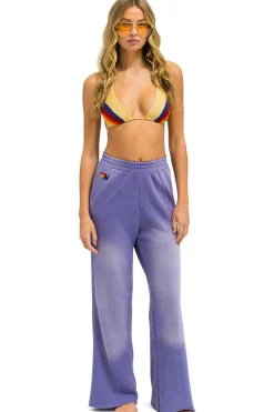 Sweatpants | Aviator Nation BOLT STITCH WIDE LEG POCKET SWEATPANTS - FADED GRAPE FADEDGRAPE