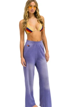 Sweatpants | Aviator Nation BOLT STITCH WIDE LEG POCKET SWEATPANTS - FADED GRAPE FADEDGRAPE