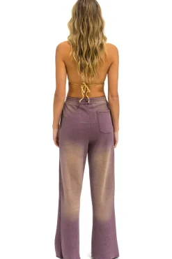 Sweatpants | Aviator Nation BOLT STITCH WIDE LEG POCKET SWEATPANTS - FADED MOCHA FADEDMOCHA