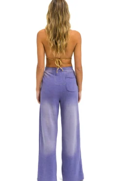 Sweatpants | Aviator Nation BOLT STITCH WIDE LEG POCKET SWEATPANTS - FADED GRAPE FADEDGRAPE