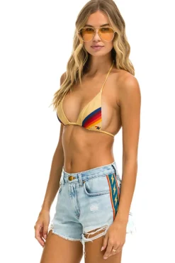 Denim | Denim | Aviator Nation BOLT STRIPE BOYFRIEND CUTOFF JEAN SHORTS - SUPER LIGHT SUPERLIGHT
