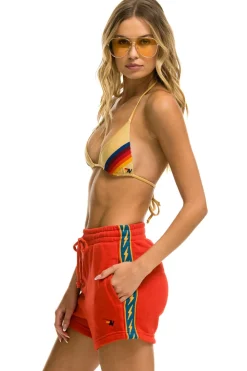 Shorts | Aviator Nation BOLT STRIPE LOUNGER SHORT - RED