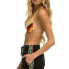 Shorts | Aviator Nation BOLT STRIPE LOUNGER SHORT - BLACK